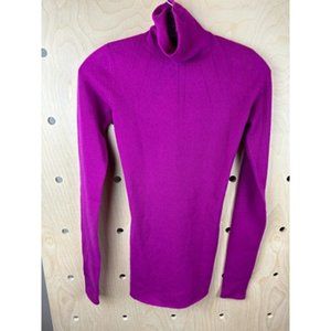 Cashmere Cashmere Pink/Purple Long Sleeve Cowl Neck Cashmere Pullover Sweater S